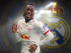 achtung fotomontage yan diomande rb leipzig offenbar vor wechsel zu real madrid archivfoto