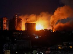 an explosion in the city during a russian missile strike amid russia s attack on ukraine in kyiv ukraine august 1 2026