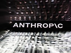 anthropic logo displayed on a phone screen and a laptop keyboard are seen in this multiple exposure illustration photo taken in krakow poland on june 29 2026