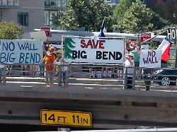 august 16 2026 texans peacefully organize to save big bend land from border construction rally every sunday 10am 12pm at i 35 12th st bridge austin texas