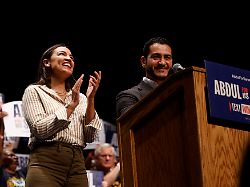 congresswoman alexandria ocasio cortez d ny and u s senate candidate abdul el sayed rally during a campaign event in detroit michigan u s july 18 2026