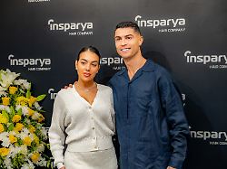 cristiano ronaldo and georgina roda guez pose at the inauguration of his 15th hair clinic in riyadh in september 2025 in riyadh in the united arab emirates photo by ammar alawami europa press abacapress