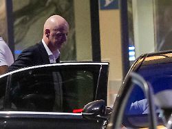 fifa president gianni infantino leaves after attending a women afcon 2026 soccer match between malawi and zambia in rabat morocco wednesday aug 5 2026
