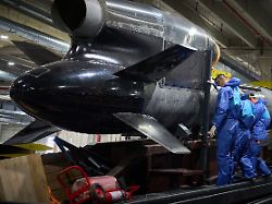 file workers inspect a flamingo cruise missile at fire point s secret factory in ukraine on monday aug 18 2025