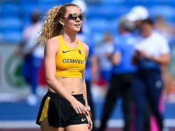 leichtathletik vor dem start der europameisterschaft training smilla kolbe deutschland in aktion