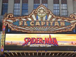 los angeles california usa 15th august 2026 spider man brand new day marquee at el capitan theatre on hollywood blvd on august 15 2026 in los angeles california usa