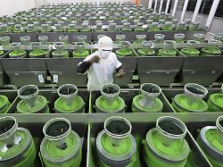 matcha is made using stone mills at marukyu koyamaen a green tea company in uji city kyoto prefecture on nov 11 2021