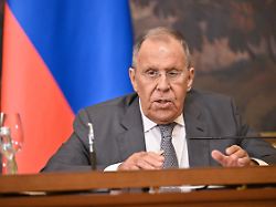 russian foreign minister sergey lavrov during a press conference following the meeting