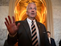 sen dan sullivan r alaska speaks to reporters as republicans begin a final push to advance president donald trump s tax breaks and spending cuts package at the capitol in washington monday june 30 2025