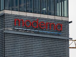 the moderna logo is seen at the high street in warsaw the country is expected to experience about 3 economic growth in 2024 driven to large extend by public consumption