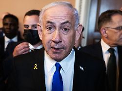 united states july 9 israeli prime minister benjamin netanyahu talks with reporters before a bipartisan meeting with senate leaders in the u s capitol on wednesday july 9 2025