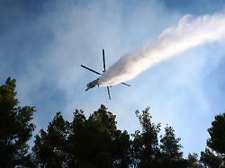 viotia greece august 2 a firefighting helicopter battle a wildfire burning near porto germeno 70 kilometres northwest of athens in the region of viotia greece on august 2 2026 costas baltas anadolu