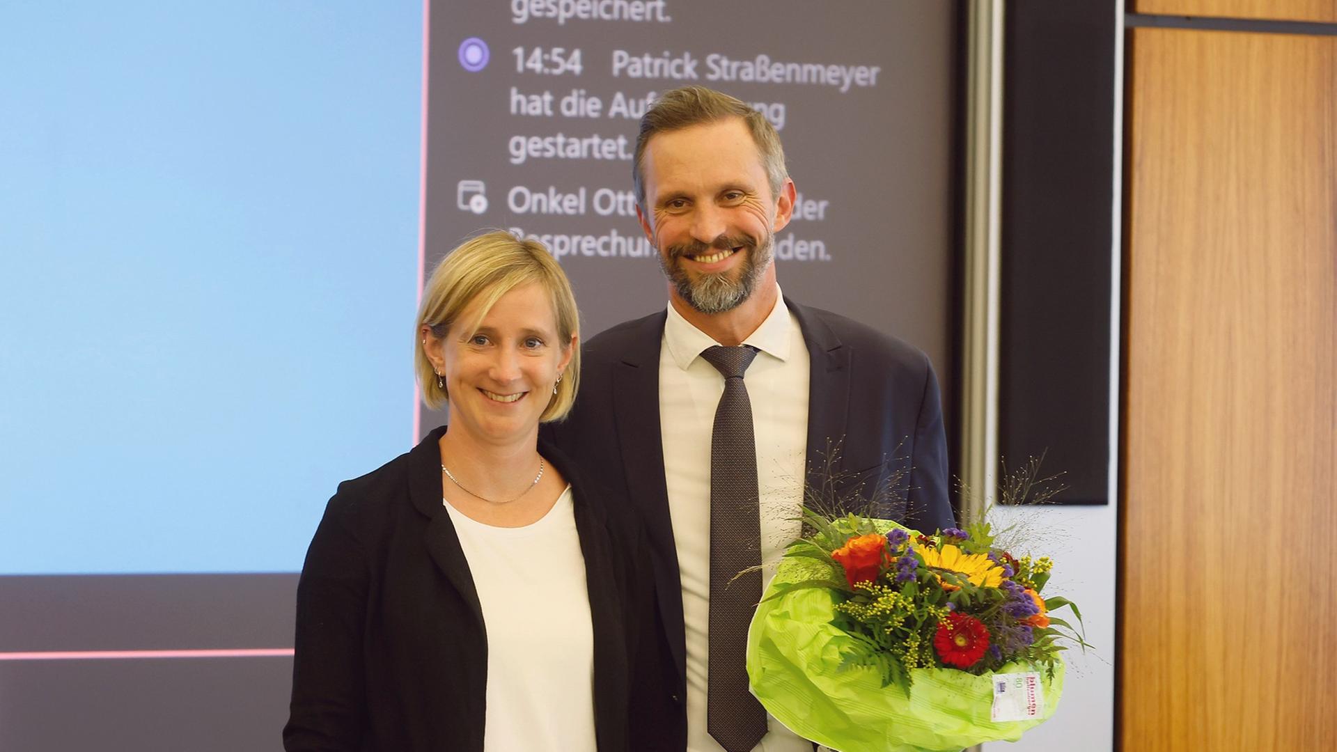 hr dr miriam dangel vorsitzende des hr rundfunkrats und hr intendant florian hager 100