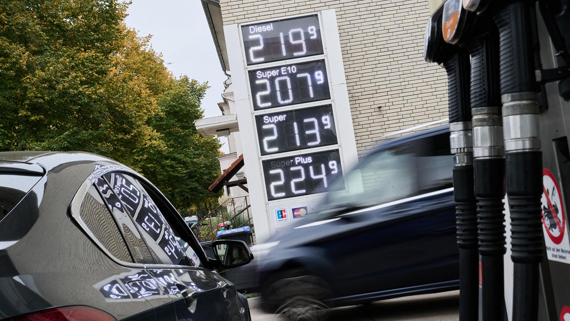 benzinpreistafel tankstelle 100
